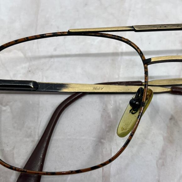 Vintage L'Amy Foxboro France 140mm CC32 L124 Aviator Eyeglasses Frames TG7-G2-10 - Picture 2 of 9